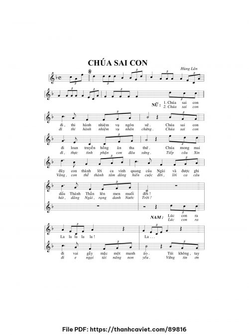 Chúa sai con - Hùng Lân - trang 1