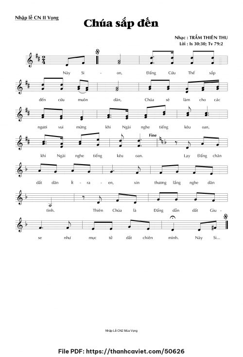Chúa sắp đến - Trầm Thiên Thu - trang 1
