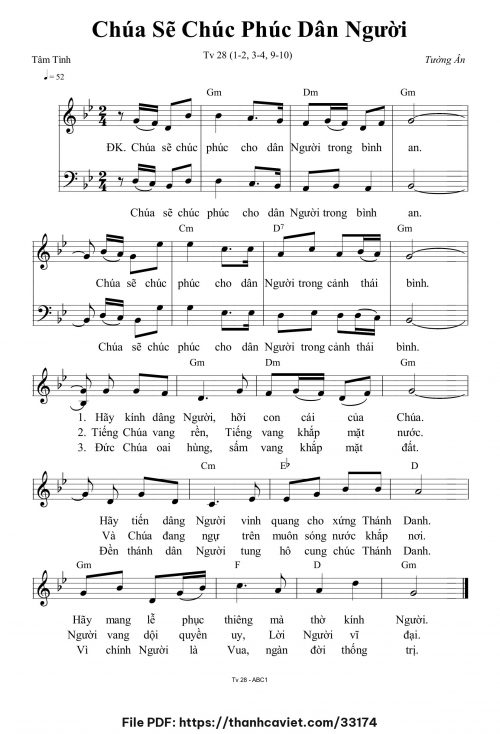 Chúa sẽ chúc phúc dân Người - Tường Ân - trang 1