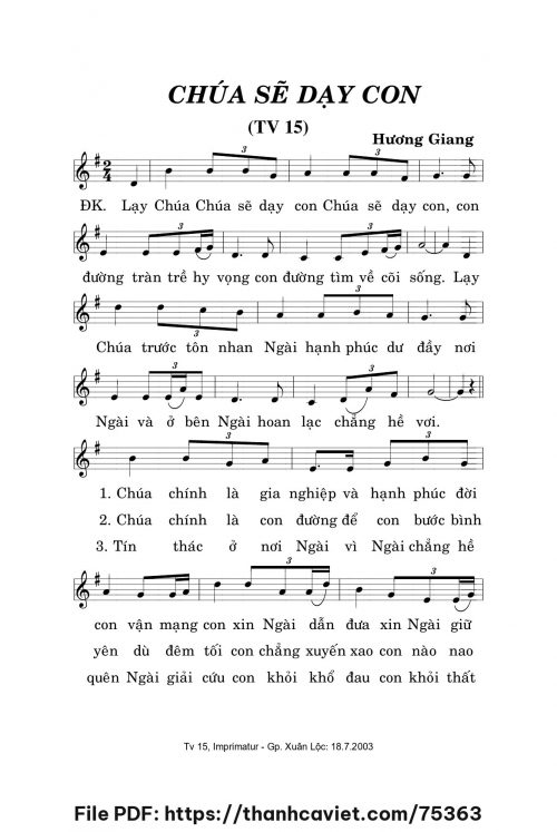 Chúa sẽ dạy con - Hương Giang - trang 1