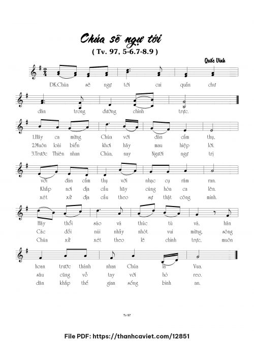 Chúa sẽ ngự tới - Quốc Vinh - trang 1