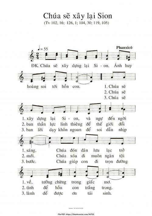 Chúa sẽ xây lại Sion - Phanxicô - trang 1