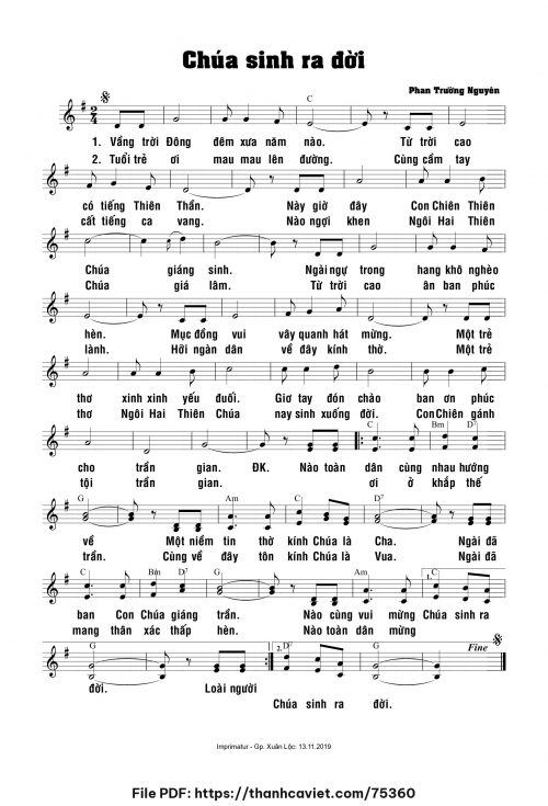Chúa sinh ra đời - Phan Trường Nguyên - trang 1