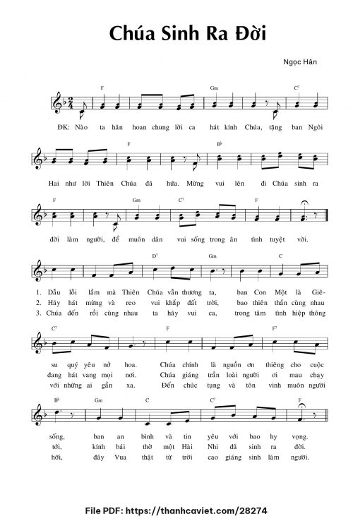 Chúa sinh ra đời - Lm. Ngọc Hân - trang 1
