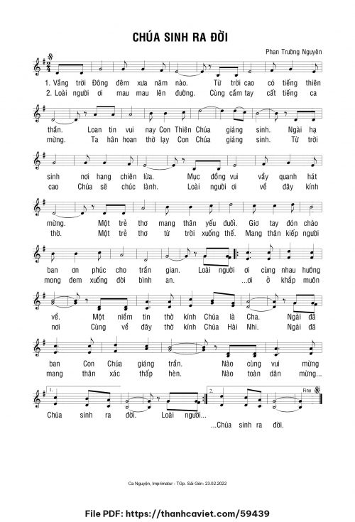 Chúa sinh ra đời [2] - Phan Trường Nguyên - trang 1