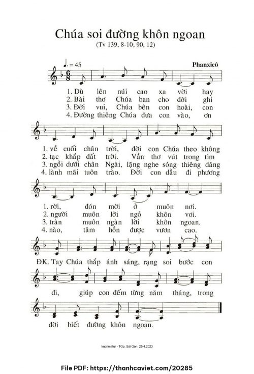 Chúa soi đường khôn ngoan - Phanxicô - trang 1