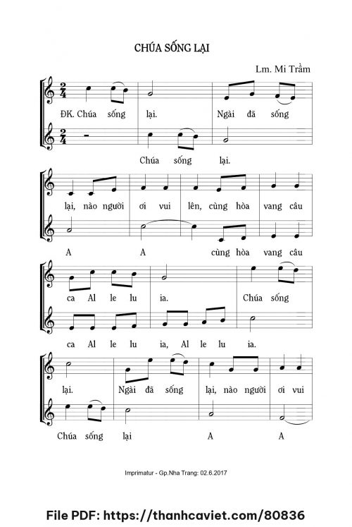 Chúa sống lại - Lm. Mi Trầm - trang 1