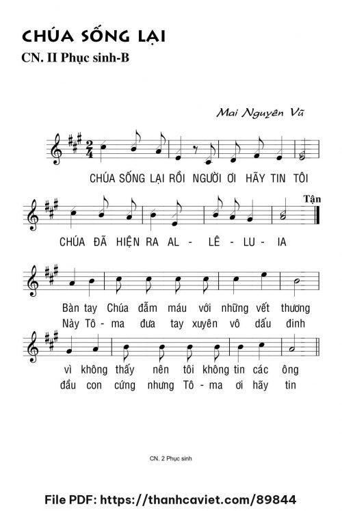Chúa sống lại - Mai Nguyên Vũ - trang 1