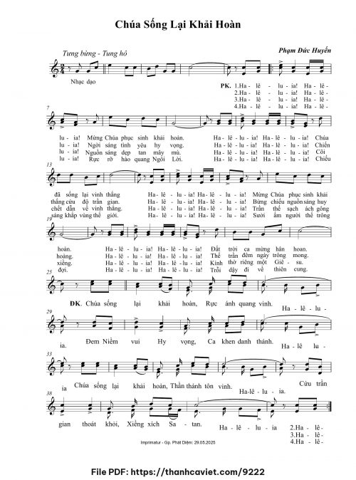 Chúa sống lại khải hoàn - Phạm Đức Huyến - trang 1