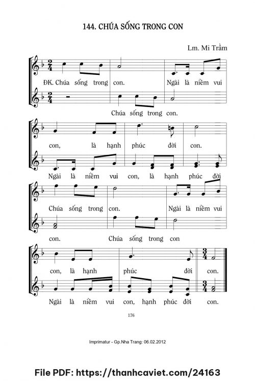 Chúa sống trong con - Lm. Mi Trầm - trang 1