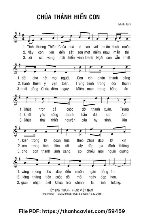 Chúa thánh hiến con - Minh Tâm - trang 1