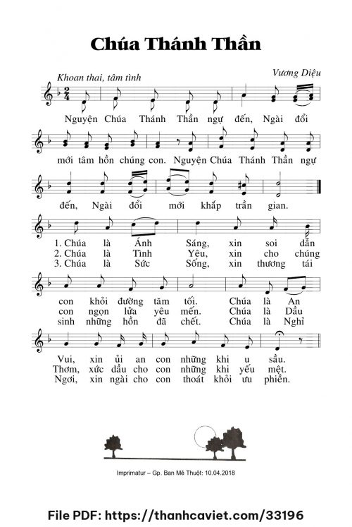 Chúa Thánh Thần - Lm. Vương Diệu - trang 1