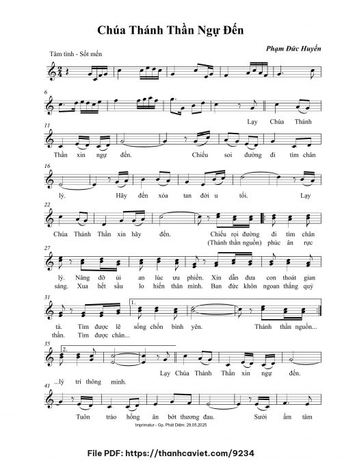 Chúa Thánh Thần ngự đến - Phạm Đức Huyến - trang 1