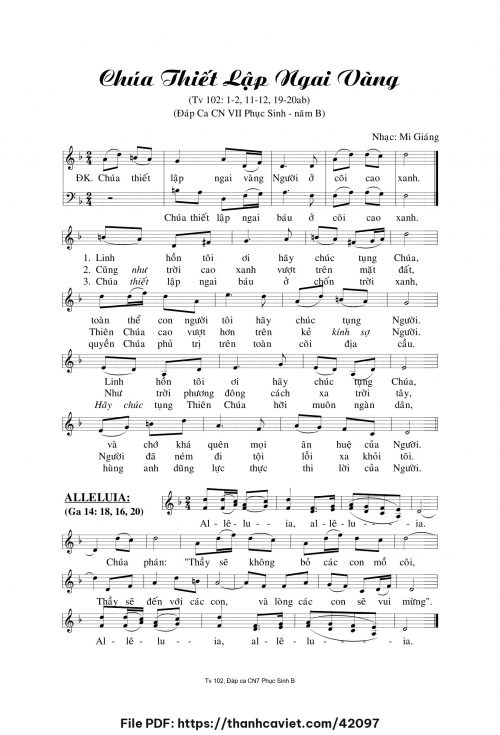 Chúa thiết lập ngai vàng - Mi Giáng - trang 1
