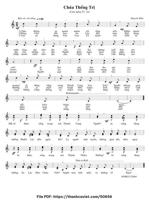 Chúa thống trị - Nguyên Kha - trang 1