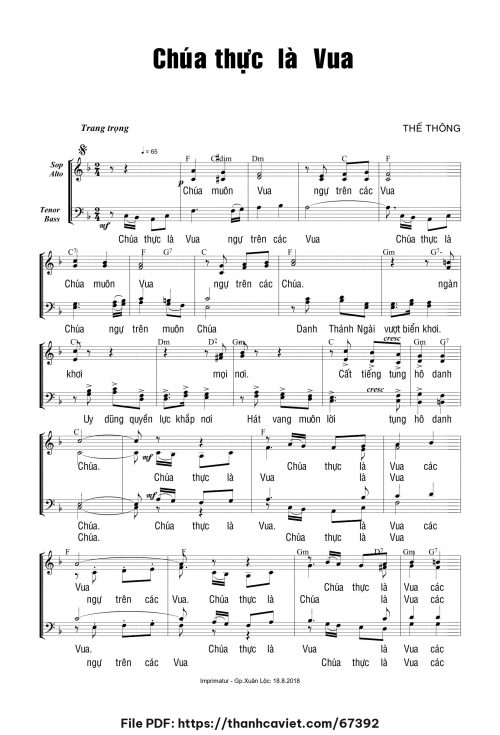 Chúa thực là Vua - Thế Thông - trang 1