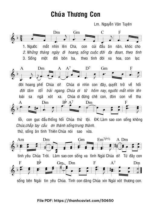 Chúa thương con - Lm. Nguyễn Văn Tuyên - trang 1