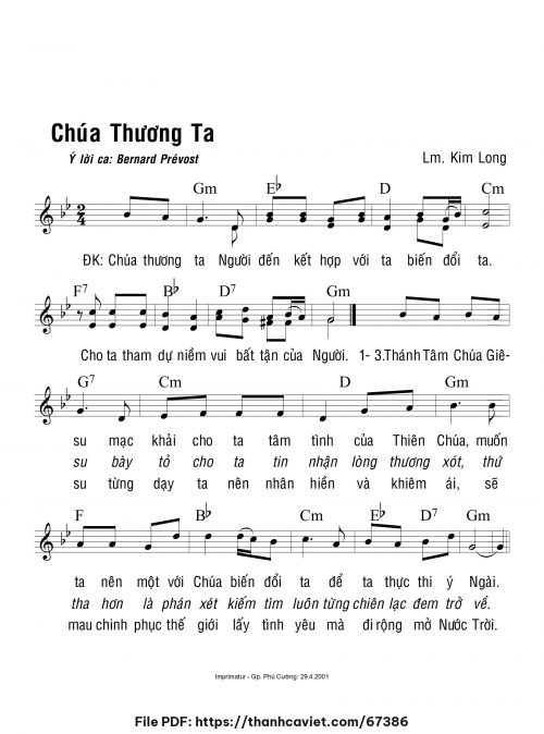 Chúa thương ta - Lm. Kim Long - trang 1