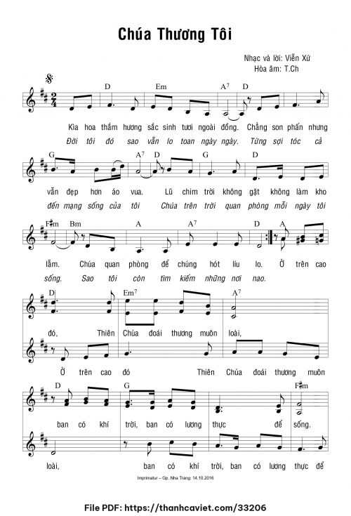 Chúa thương tôi - Viễn Xứ (Hòa âm: T. CH) - trang 1