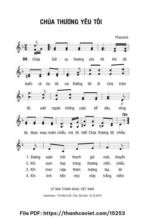 Chúa thương yêu tôi - Phanxicô - trang 1
