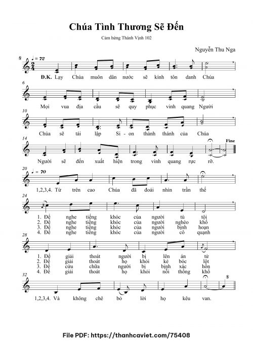 Chúa tình thương sẽ đến - Nguyễn Thu Nga - trang 1