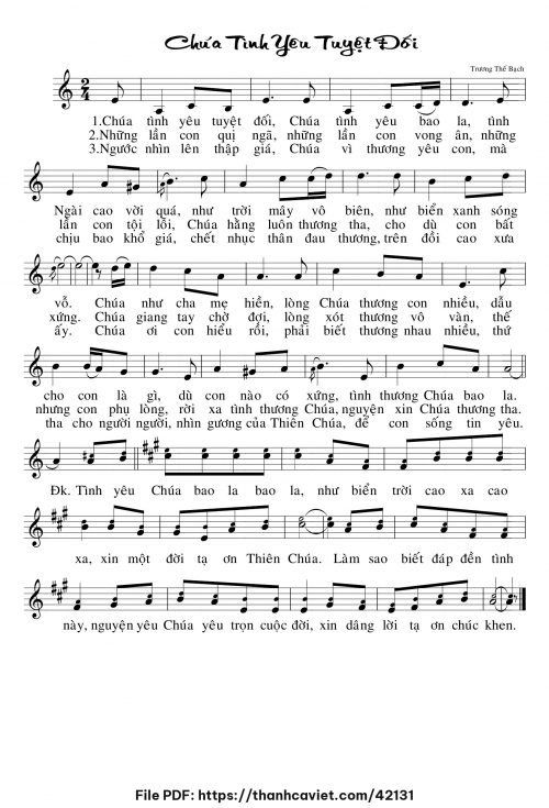Chúa tình yêu tuyệt đối - Trương Thế Bạch - trang 1
