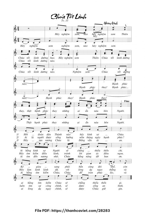 Chúa tốt lành - Hương Vĩnh - trang 1