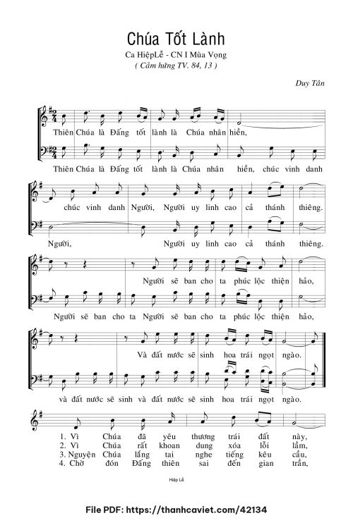 Chúa tốt lành - Duy Tân - trang 1
