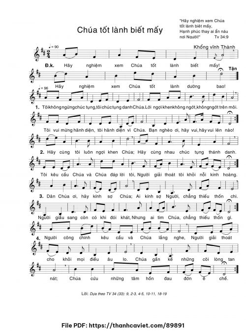 Chúa tốt lành biết mấy - Khổng Vĩnh Thành - trang 1