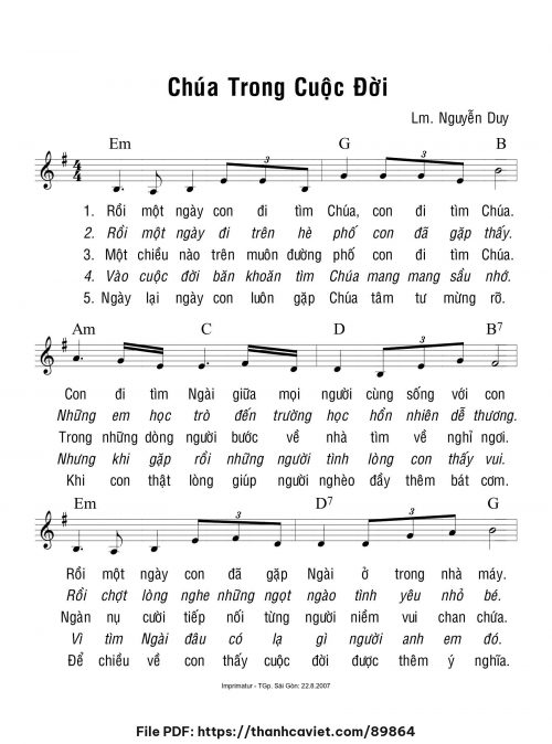 Chúa trong cuộc đời - Lm. Nguyễn Duy - trang 1