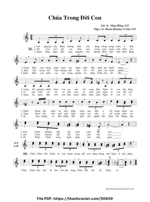 Chúa trong đời con - Sr. Nắng Hồng - trang 1