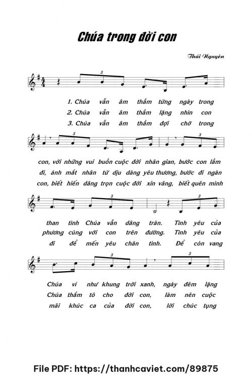 Chúa trong đời con - Lm. Thái Nguyên - trang 1