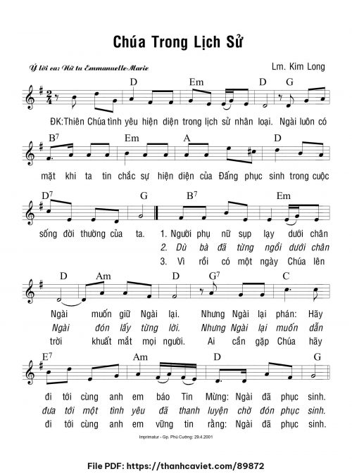 Chúa trong lịch sử - Lm. Kim Long - trang 1