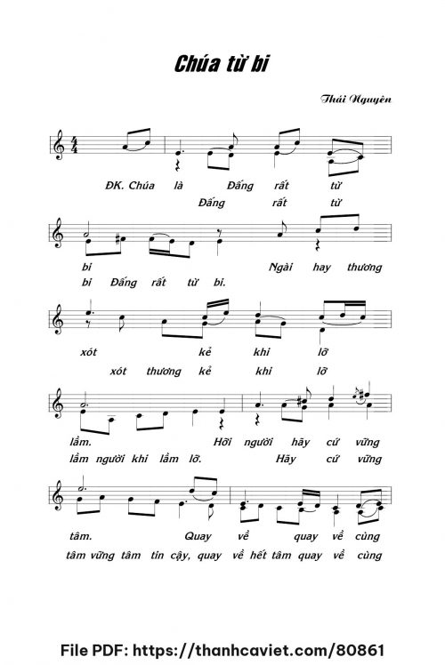 Chúa từ bi - Lm. Thái Nguyên - trang 1