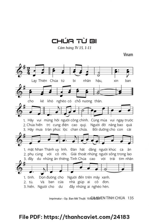 Chúa từ bi - Vinam - trang 1