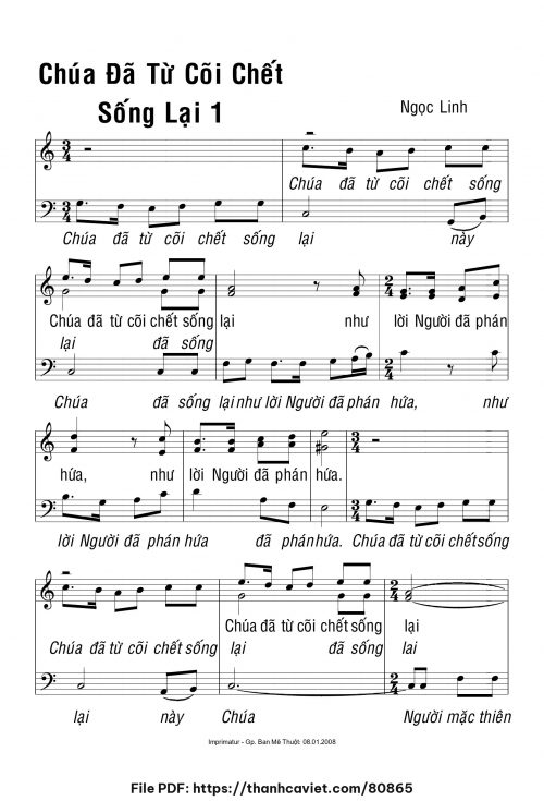 Chúa từ cõi chết sống lại - Ngọc Linh - trang 1