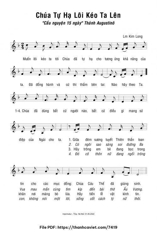 Chúa tự hạ lôi kéo ta lên - Lm. Kim Long - trang 1