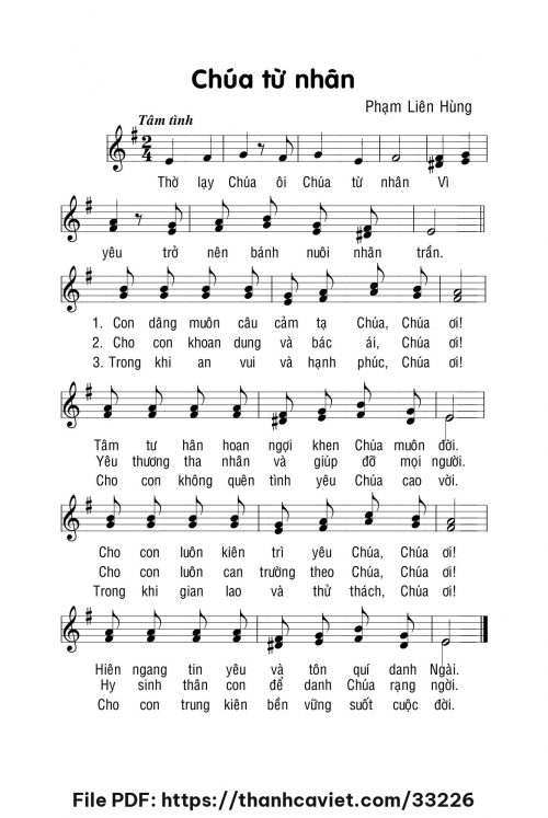 Chúa từ nhân - Lm. Phạm Liên Hùng - trang 1