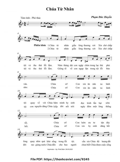 Chúa từ nhân - Phạm Đức Huyến - trang 1