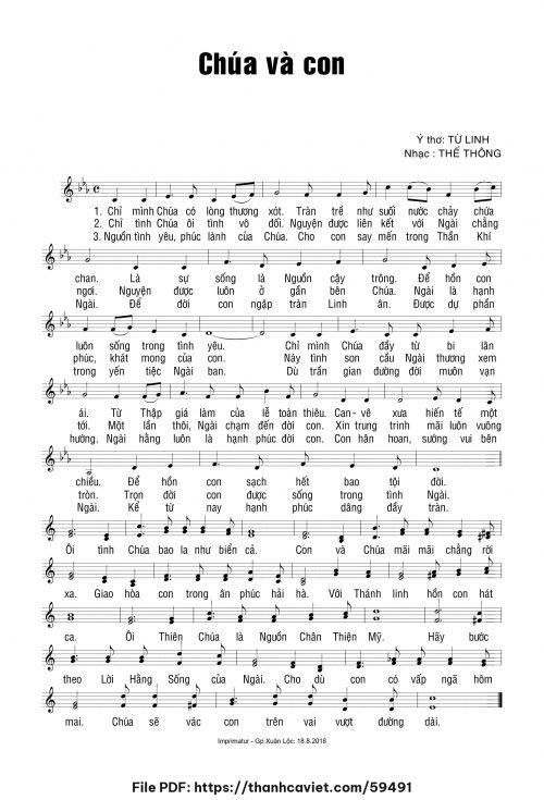 Chúa và con - Thế Thông - Ý thơ: Từ Linh - trang 1