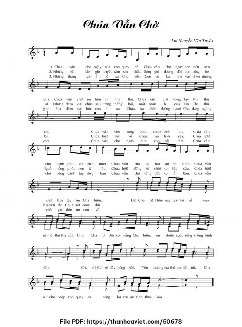 Chúa vẫn chờ 2 - Lm. Nguyễn Văn Tuyên - trang 1