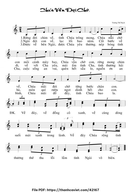 Chúa vẫn đợi chờ - Trương Thế Bạch - trang 1