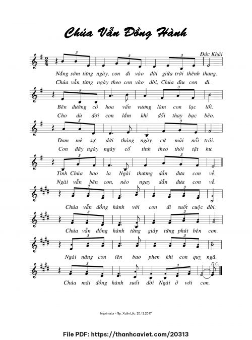 Chúa vẫn đồng hành - Đức Khải - trang 1