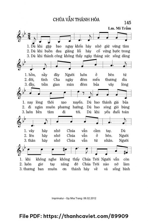 Chúa vẫn thánh hóa - Lm. Mi Trầm - trang 1