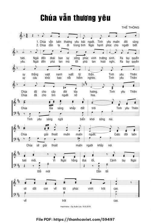 Chúa vẫn thương yêu - Thế Thông - trang 1