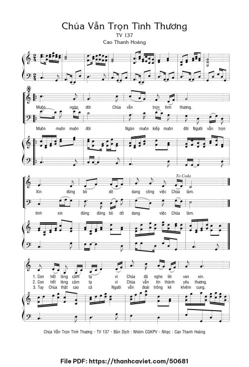 Chúa vẫn trọn tình thương - Cao Thanh Hoàng - trang 1
