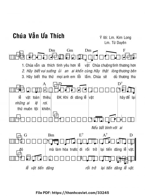 Chúa vẫn ưa thích - Lm. Từ Duyên - trang 1