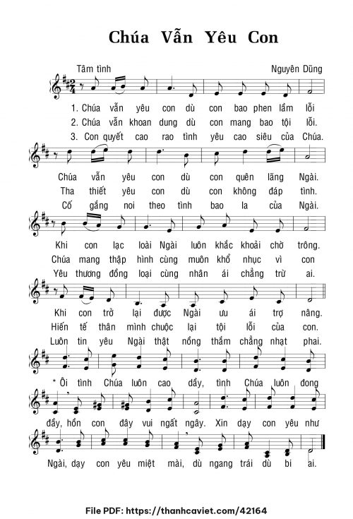 Chúa vẫn yêu con - Nguyên Dũng - trang 1