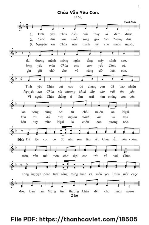 Chúa vẫn yêu con - Thanh Nhàn - trang 1