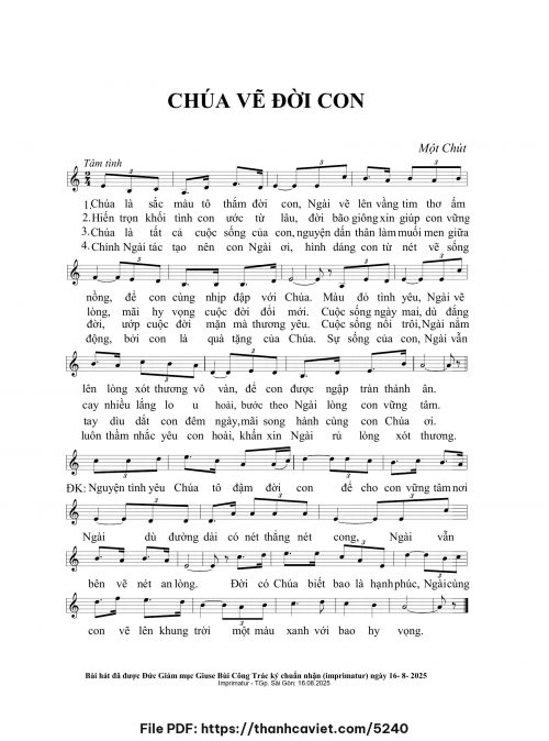 Chúa vẽ đời con - Một Chút - trang 1